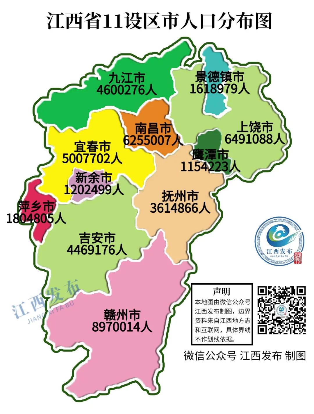 江西100个县级行政区人口排行榜出炉你家乡排第几