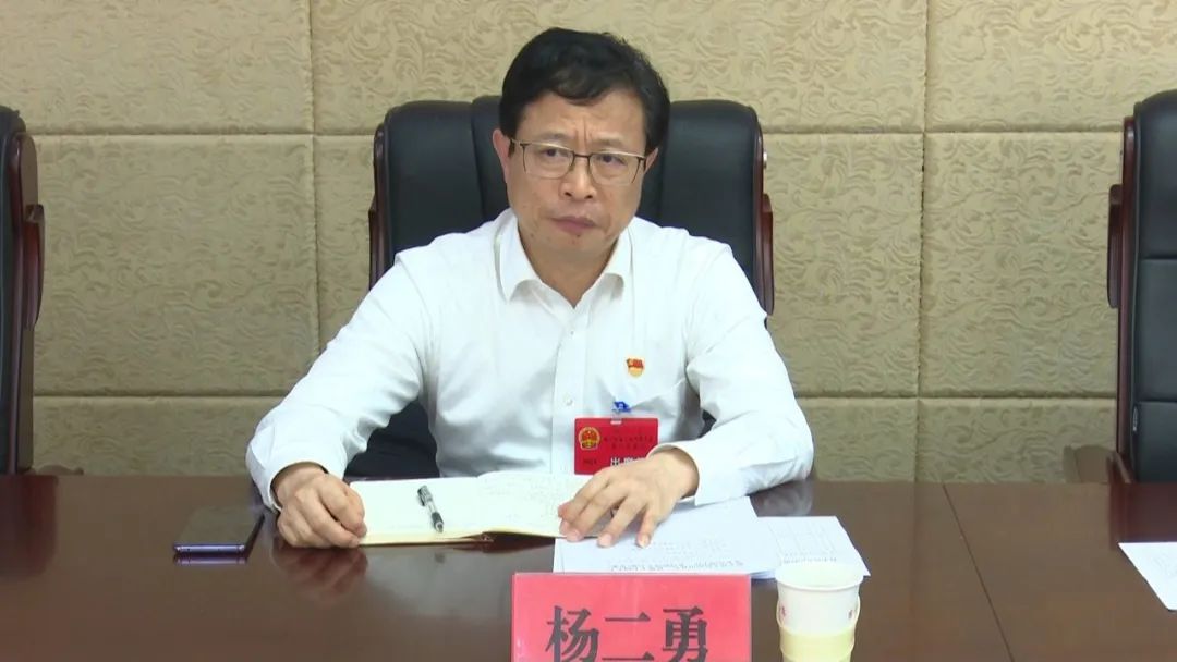 县委副书记杨二勇及县领导周小健参加了三湖镇代表团审议.