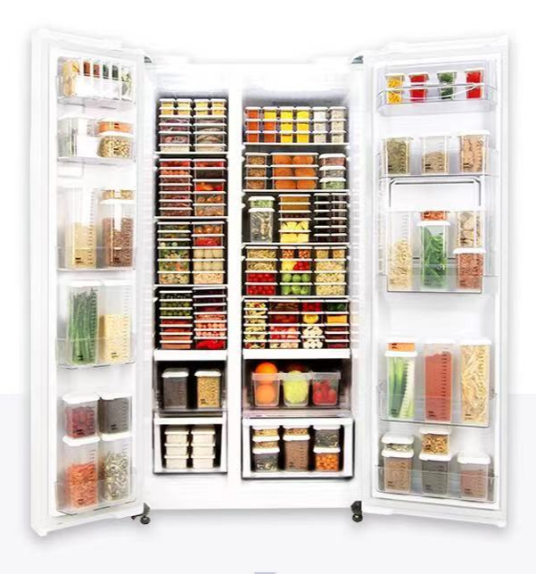 透明保鲜盒想要冰箱整齐,食材就不能随便放进冰箱.
