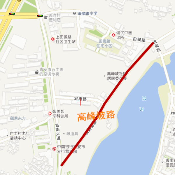 封闭路段示意图（来源于吉州交警）