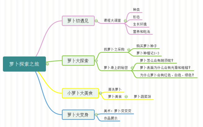 关于胡萝卜的思维导图图片