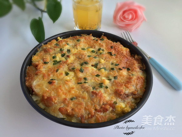米饭披萨成品图