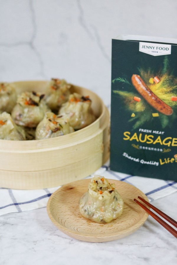 香肠香菇烧麦成品图