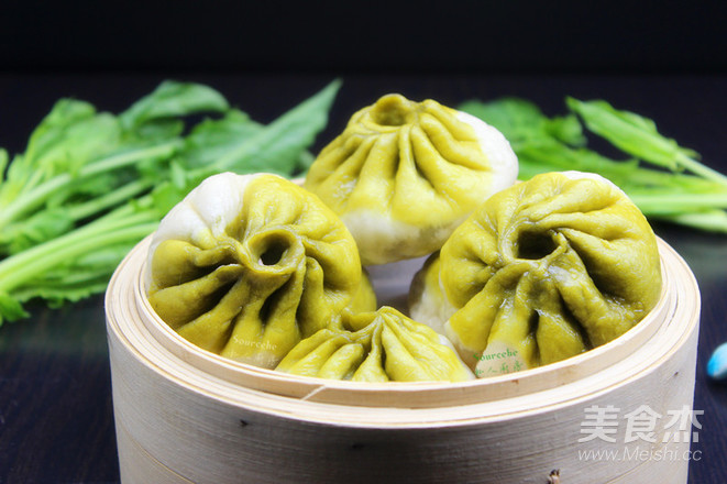 菠菜包子成品图