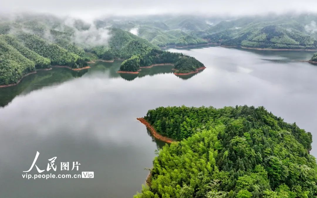 央媒聚焦人民网首页大图报道上埠镇山口岩湿地公园