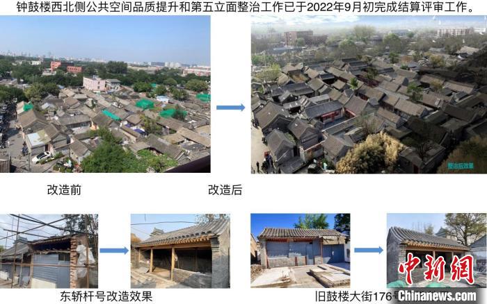 北京市西城区钟鼓楼周边第五立面环境品质提升项目通过专家验收。　西城区什刹海街道供图