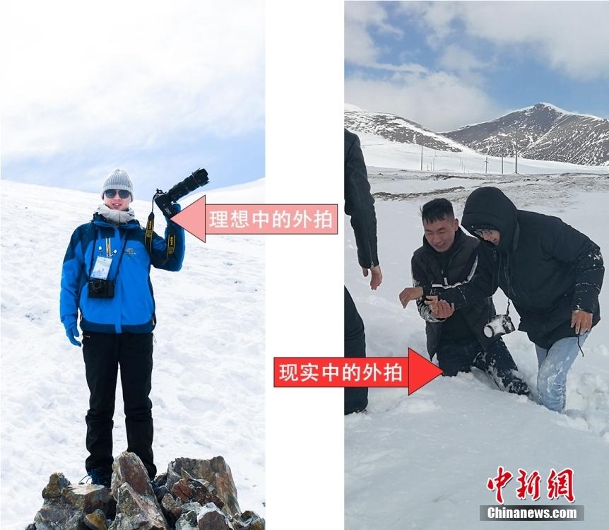 理想中的外拍是站在雪山、湖泊、森林前，徘徊、凝望，然后按下快门；现实中的外拍却是在大好河山中跋山涉水，并常常与土地亲密接触。