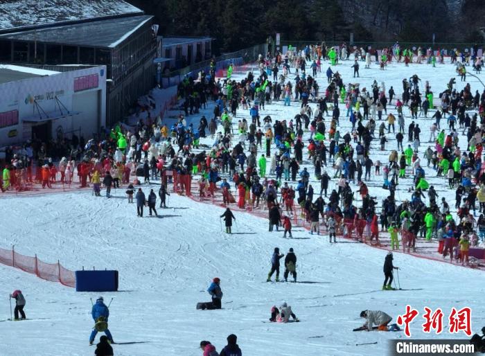 临安大明山景区滑雪“人挤人” 徐新供图