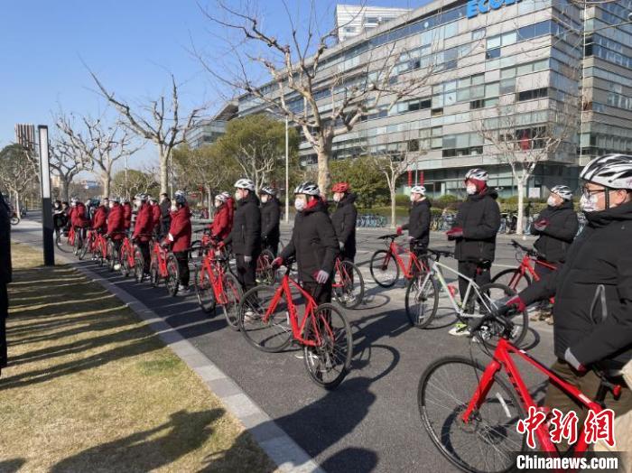 2023“半马苏河”迎新骑行挑战赛现场。　高志苗 摄