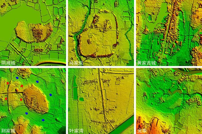 荆山南麓聚落的数字表面模型(1km×1km)。　刘建国 供图