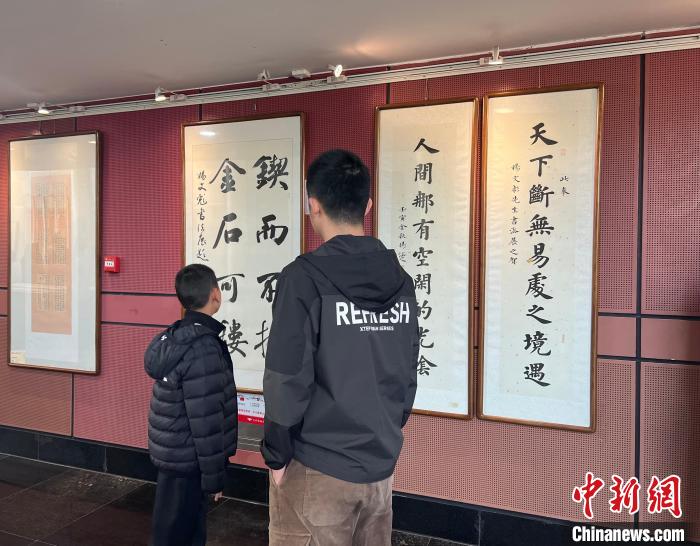 杨文彪书法展在长沙举行。　傅煜 摄