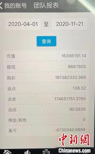 嫌疑人江某挪用公司巨额资金投入赌博。乐清警方供图