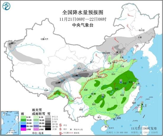 中东部雨雪天气持续 气温“跌跌不休”多地将创新低