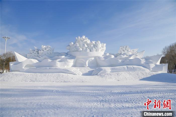 哈尔滨太阳岛雪博会大型雪塑 吕品 摄