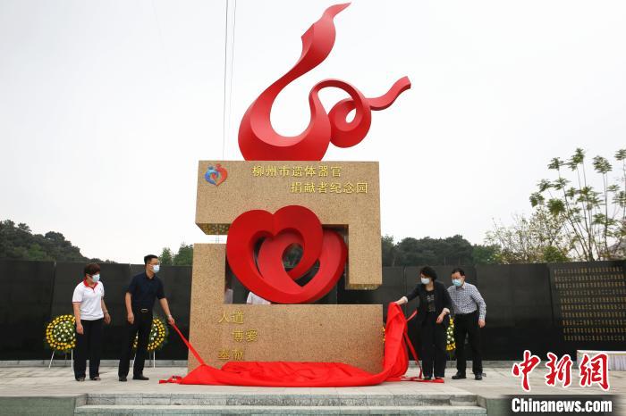 广西柳州市遗体器官捐献者纪念园启用现场。　朱柳融 摄