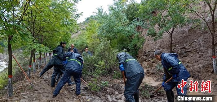 连续强降雨天气导致各地不同程度受灾。　灵石县融媒体中心供图