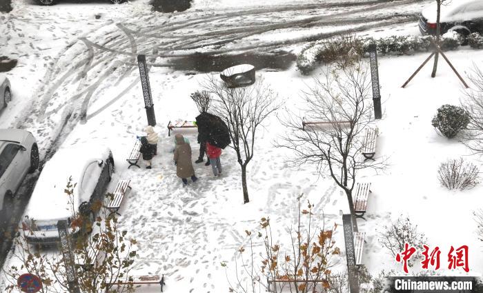 图为大连市普降大雪。　杨毅 摄