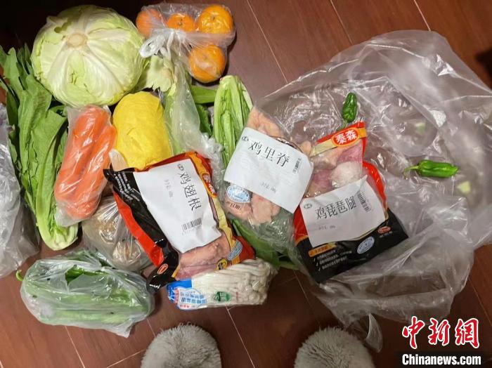 送到居民家中的泰森肉蔬 泰森食品供图