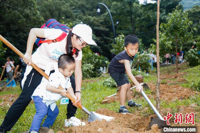 市民参与植树 广东省林业局 供图