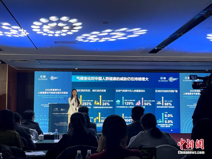 2023年度《柳叶刀人群健康与气候变化倒计时报告》发布会现场 韦香惠 摄 2023年度《柳叶刀人群健康与气候变化倒计时报告》发布会现场 韦香惠 摄