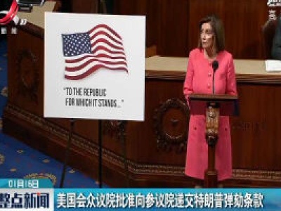 美国会众议院批准向参议院递交特朗普弹劾条款