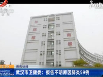 武汉市卫健委：报告不明原因肺炎59例