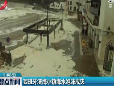 西班牙滨海小镇海水泡沫成灾