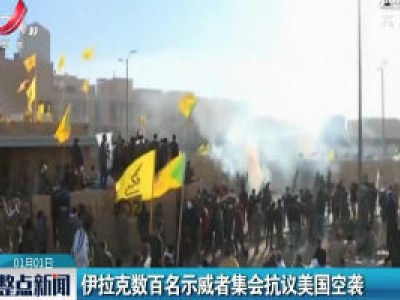 伊拉克数百名示威者集会抗议美国空袭