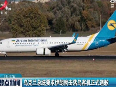 乌克兰总统要求伊朗就击落乌客机正式道歉
