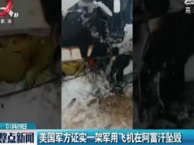 美国军方证实一架军用飞机在阿富汗坠毁