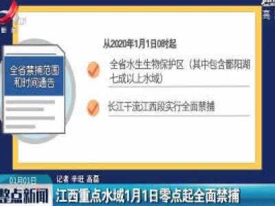 江西重点水域1月1日零点起全面禁捕
