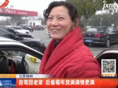 江苏扬州：自驾回老家 后备箱年货满满情更满