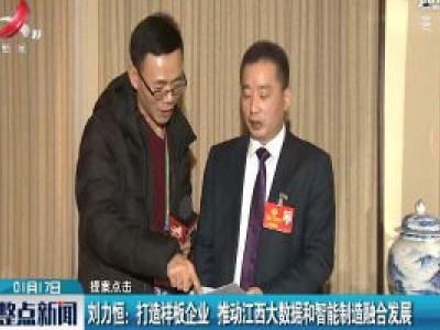 【提案点击】刘力恒：打造样版企业 推动江西大数据和智能制造融合发展