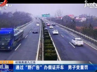 杭瑞高速九江东：通过“野广告”办假证开车 男子受重罚
