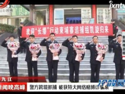 九江：警方跨境抓捕 破获特大网络赌博诈骗案
