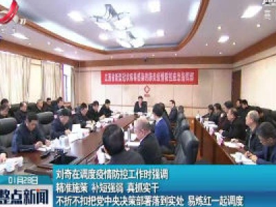 刘奇在调度疫情防控工作时强调 精准施策 补短强弱 真抓实干 不折不扣把党中央决策部署落到实处 易炼红一起调度