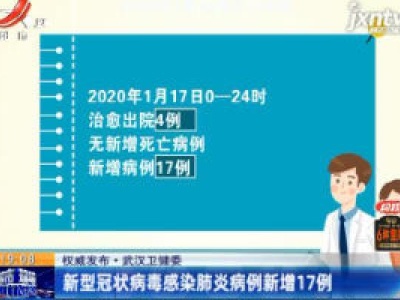 权威发布·武汉卫健委：新型冠状病毒感染肺炎病例新增17例