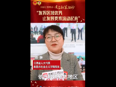 江西省人大代表郭翀：发挥区域优势 让发展要素流动起来