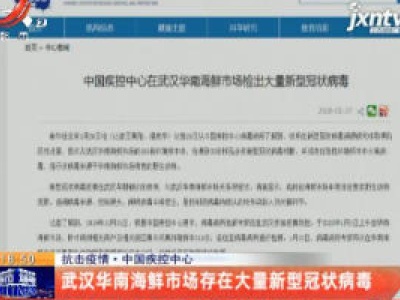 抗击疫情·中国疾控中心：武汉华南海鲜市场存在大量新型冠状病毒