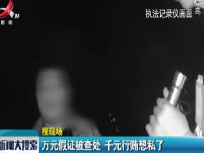 江西：万元假证被查处 千元行贿想私了