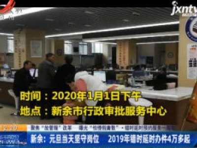 【聚焦“放管服”改革 曝光“怕慢假庸散”·错时延时预约服务一周年】新余：元旦当天坚守岗位 2019年错时延时办件4万多起