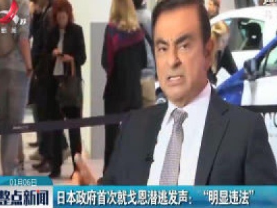 日本政府首次就戈恩潜逃发声：“明显违法”