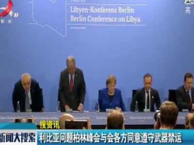 利比亚问题柏林峰会与会各方同意遵守武器禁运