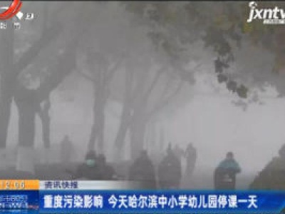 重度污染影响 1月6日哈尔滨中小学幼儿园停课一天