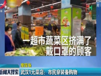 武汉1元菜店：市民穿装备购物