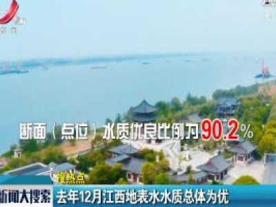 2019年12月江西地表水水质总体为优