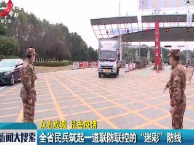 【众志成城 抗击疫情】全省民兵筑起一道联防联控的“迷彩”防线