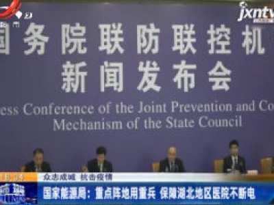 国家能源局：重点阵地用重兵 保障湖北地区医院不断电