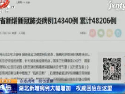 【众志成城 抗击疫情】湖北新增病例大幅增加 权威回应在这里