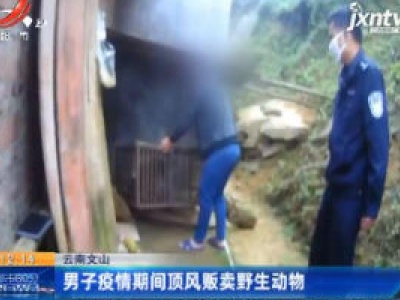 云南文山：男子疫情期间顶风贩卖野生动物